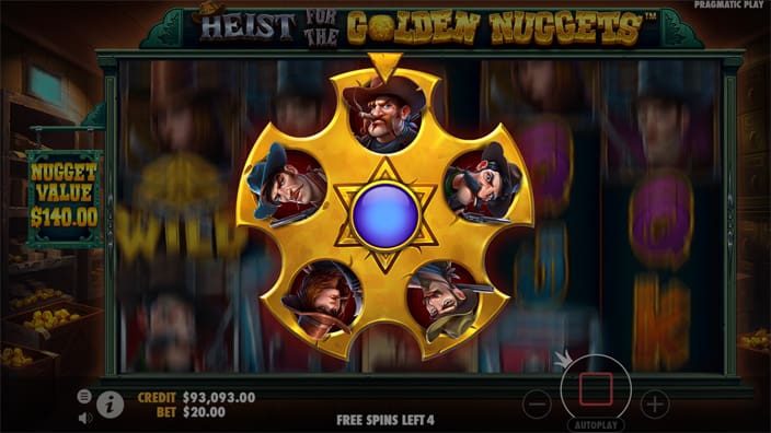 Heist for the Golden Nuggets slot special money symbol