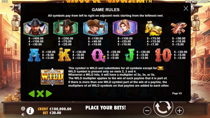 Wild-west-bounty-paytable