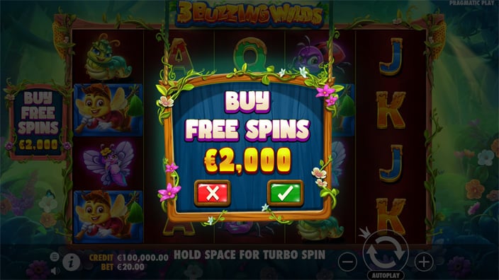 3 Buzzing Wilds slot bonus buy