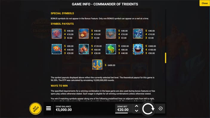 Commander-of-Tridents-slot-paytable
