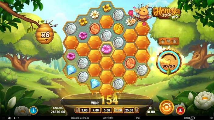 Honey Rush 100 slot overcharge feature