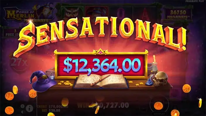 Power of Merlin Megaways slot big win 1