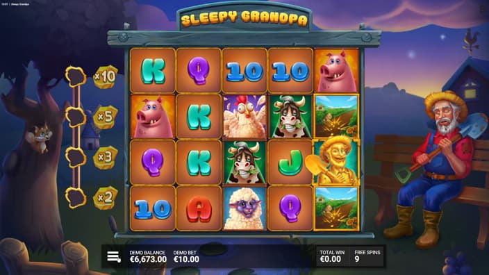 Sleepy Grandpa slot gold farmer symbol