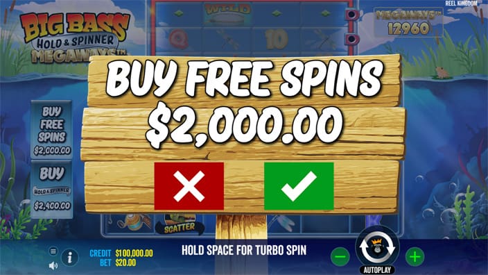 Big Bass Hold and Spin Megaways slot bonus buy