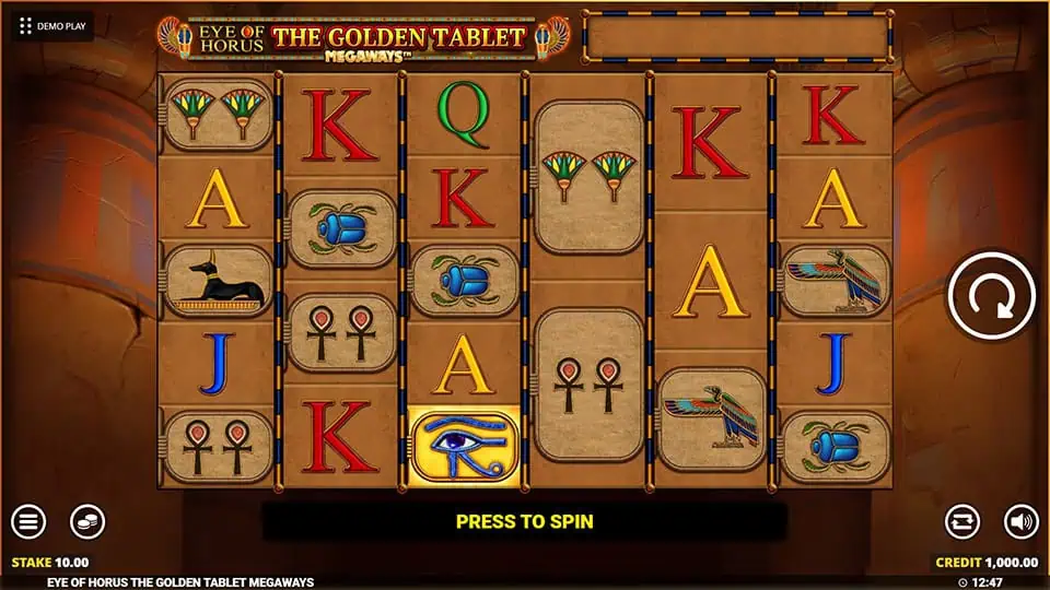 Eye of Horus Golden Tablet Megaways slot