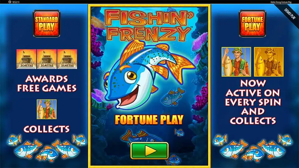 Fishin Frenzy Fortune Play slot features