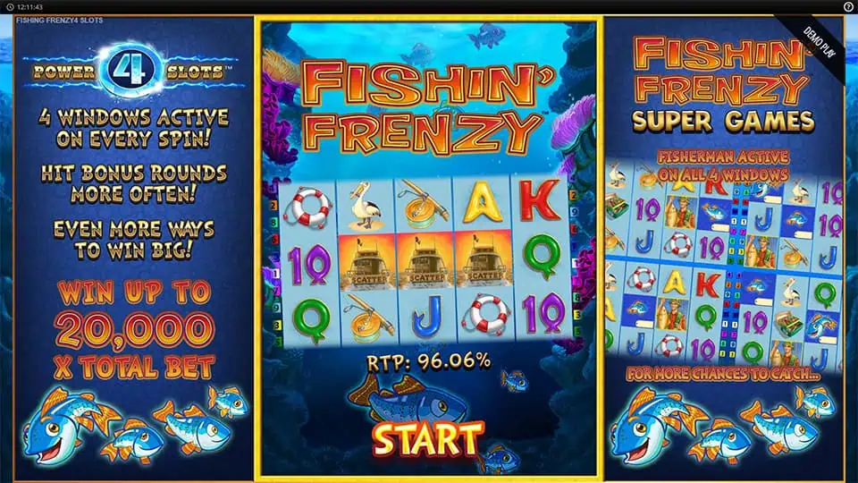 Fishin Frenzy Power 4 Slots slot features