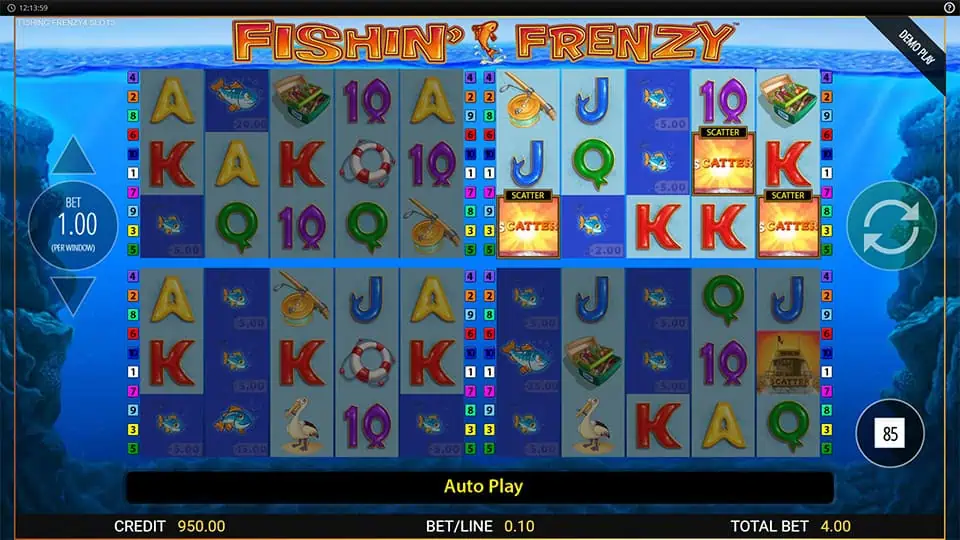 Fishin Frenzy Power 4 Slots slot free spins