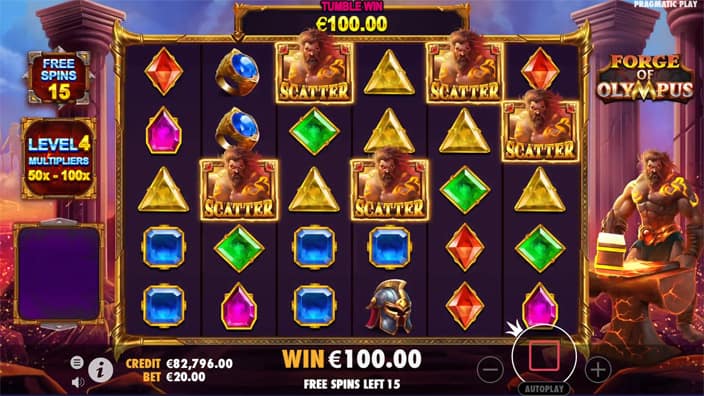 Forge of Olympus slot free spins