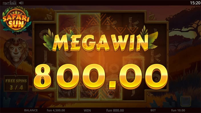 Safari Sun slot big win