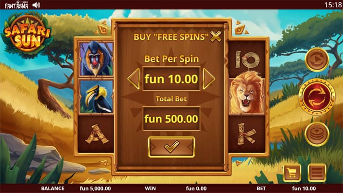 Safari Sun slot bonus buy