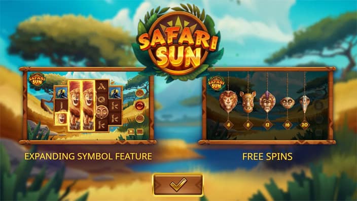 Safari Sun slot features
