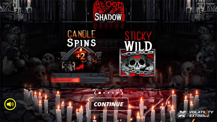 Blood and Shadow slot features