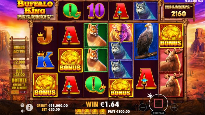 Buffalo King Megaways slot free spins