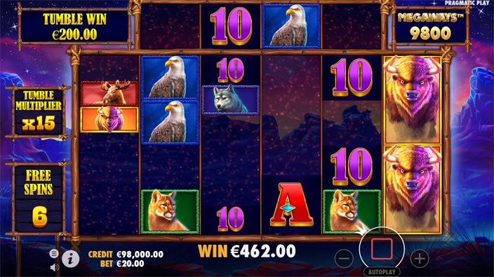 Buffalo King Megaways slot tumble feature