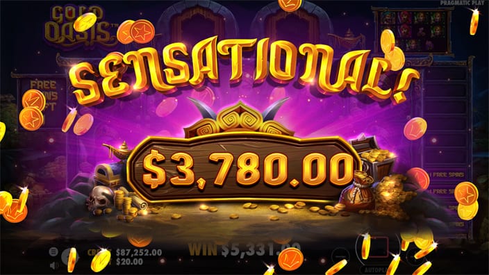 Gold Oasis slot big win