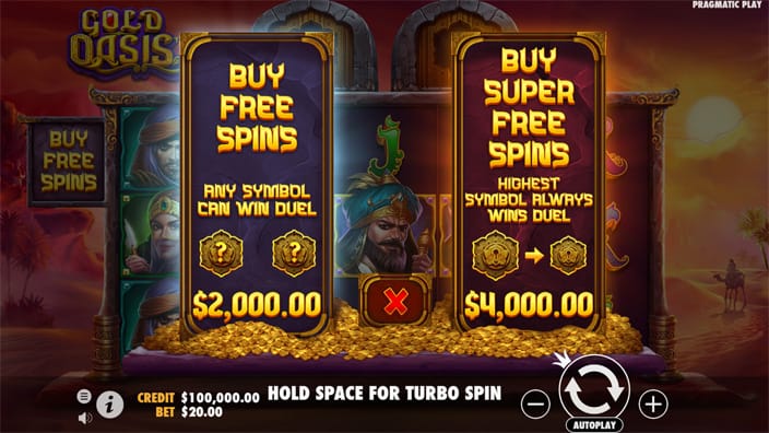 Gold Oasis slot bonus buy