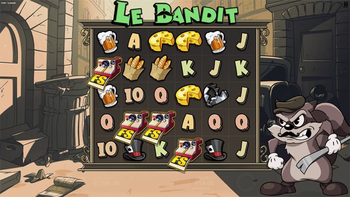 Le Bandit slot all that glitter is gold free spins