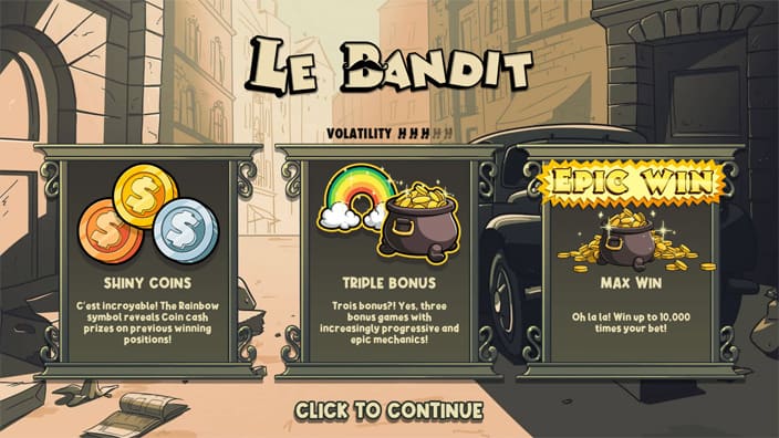 Le Bandit slot features