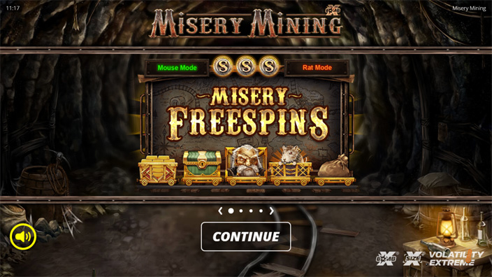 Misery Mining slot features