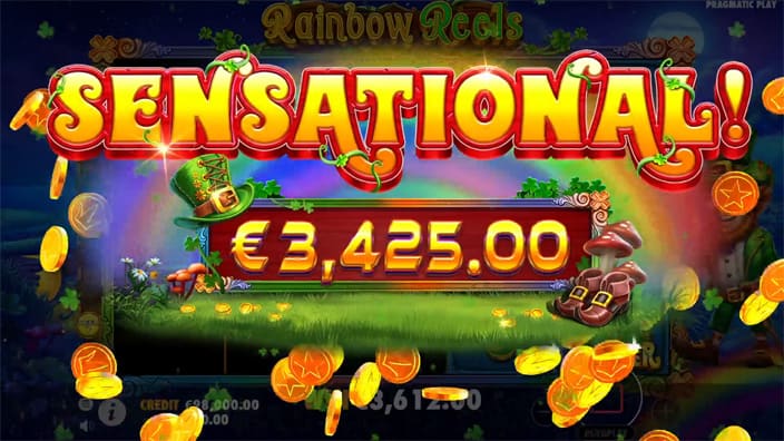 Rainbow Reels slot big win