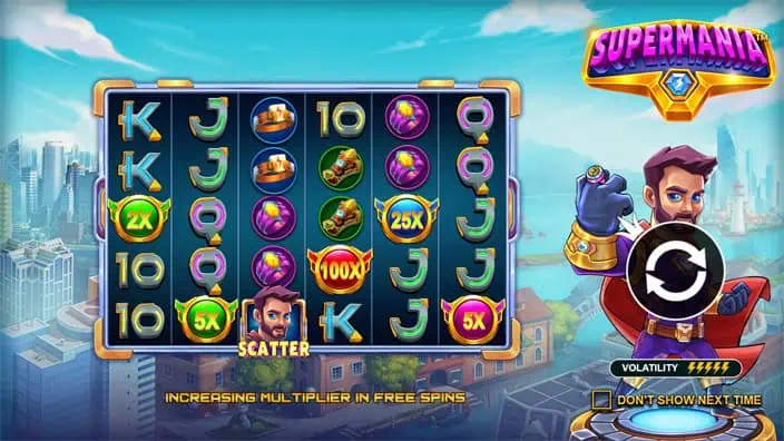 Supermania slot features 1