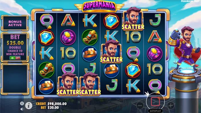 Supermania slot free spins
