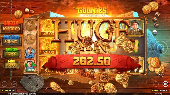 The Goonies Hey You Guys slot big win 1