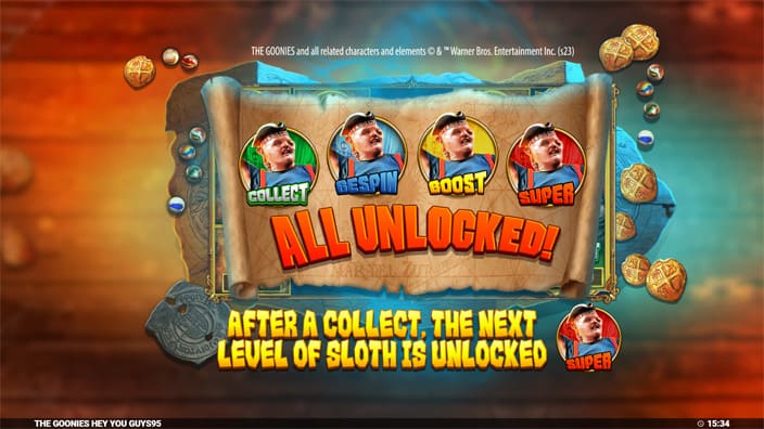 The Goonies Hey You Guys slot features