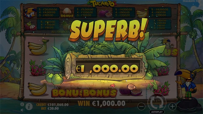 Tucanito slot big win