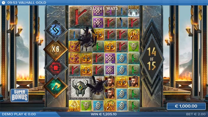 Valhall Gold slot feature odins ravens