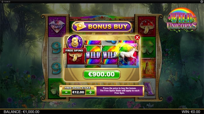 Wild Unicorns slot bonus buy