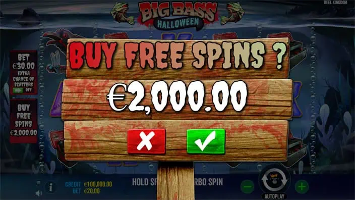 Big Bass Halloween slot bonus buy 1