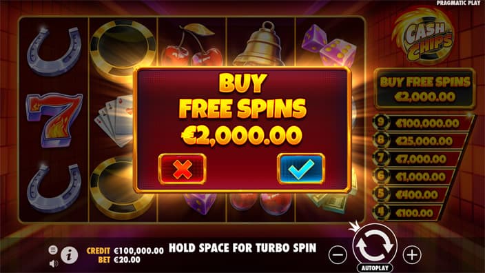 Cash Chips slot bonus buy