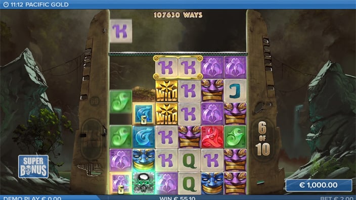 Pacific Gold slot feature avalanche