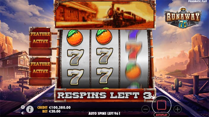 Runaway 7s slot respin feature