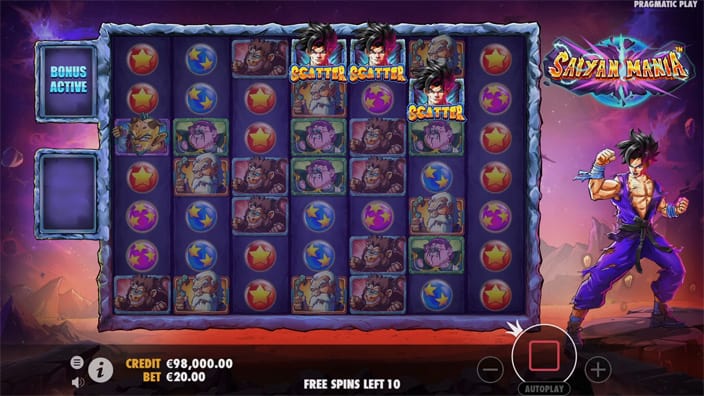 Saiyan Mania slot free spins