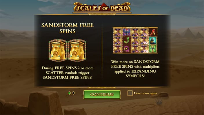 Scales of Dead slot features