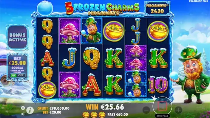 5 Frozen Charms Megaways slot free spins