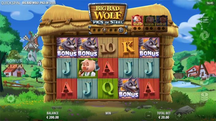 Big Bad Wolf Pigs of Steel slot free spins