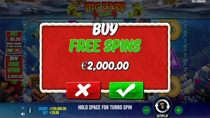 Big Bass Christmas Bash slot bonus buy 1