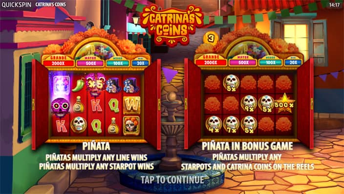 Catrinas Coins slot features