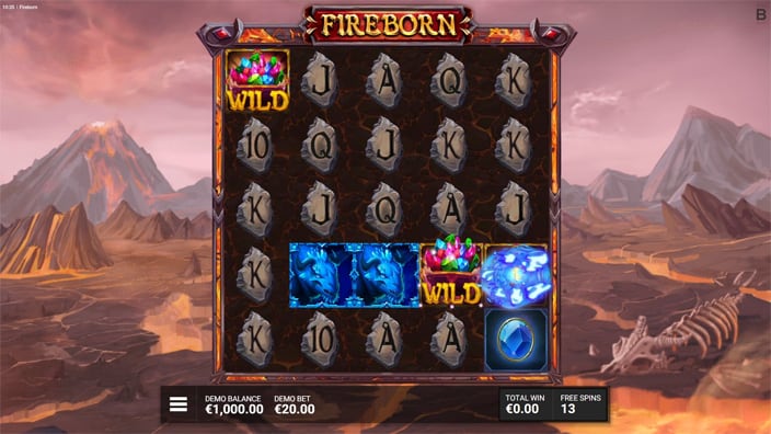 Fireborn slot feature blue dragon
