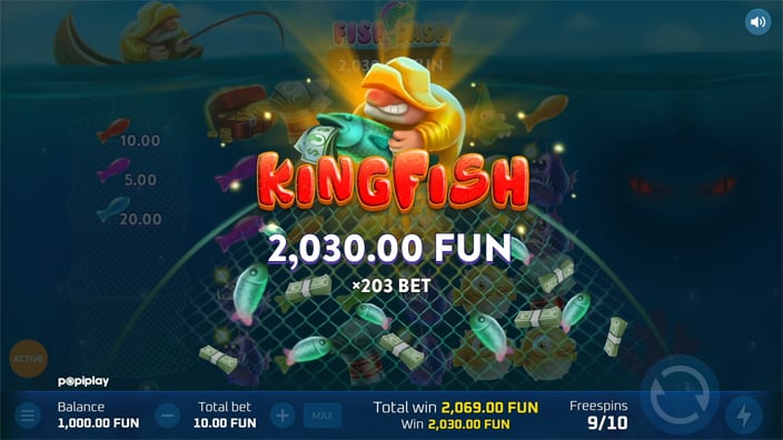 Fish and Cash slot big win