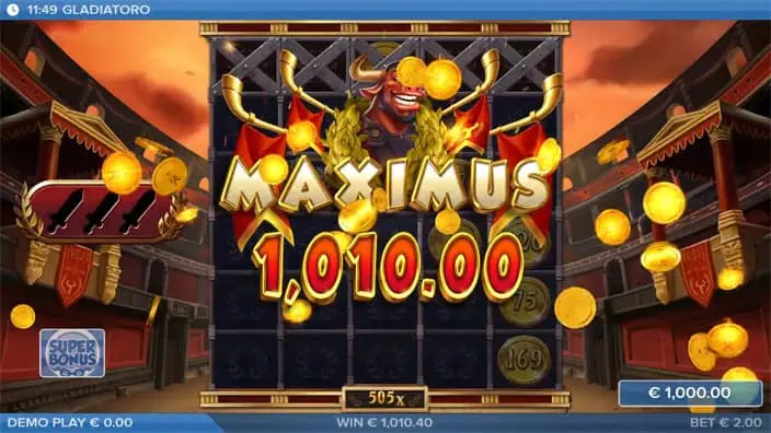 Gladiatoro slot big win 1