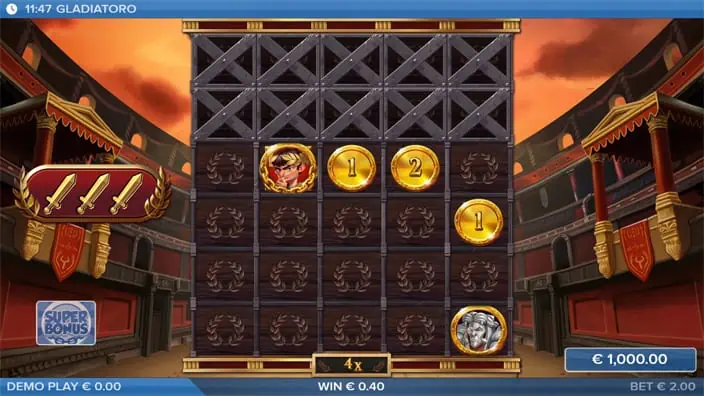 Gladiatoro slot feature special symbols