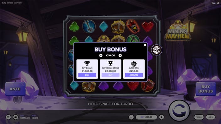 Mining Mayhem slot bonus buy