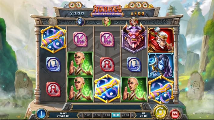 Monkey Battle for the Scrolls slot free spins