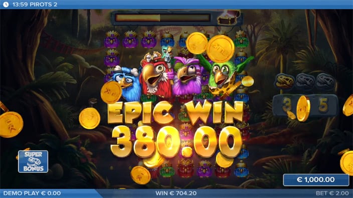 Pirots 2 slot big win