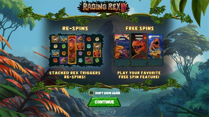 Raging Rex 3 slot features